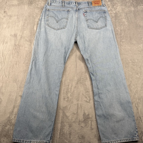Levi's Mens 505‎ Stright Fit Straight Leg Jeans 40x32(30) Stonewash - Picture 2 of 16